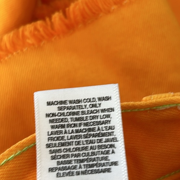 Lucky Brand Abbey Short w Frayed Roll-Up Hems Orange - Picture 11 of 13
